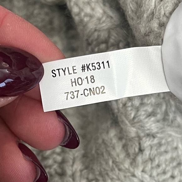 J.CREW POPCORN CABLE KNIT SWEATER GRAY XS est. CHUNKY COZY WINTER LAYERING TOP - Picture 9 of 10